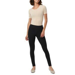 NWT Hue Women's Mid-Rise Tech Pocket Leggings - Black